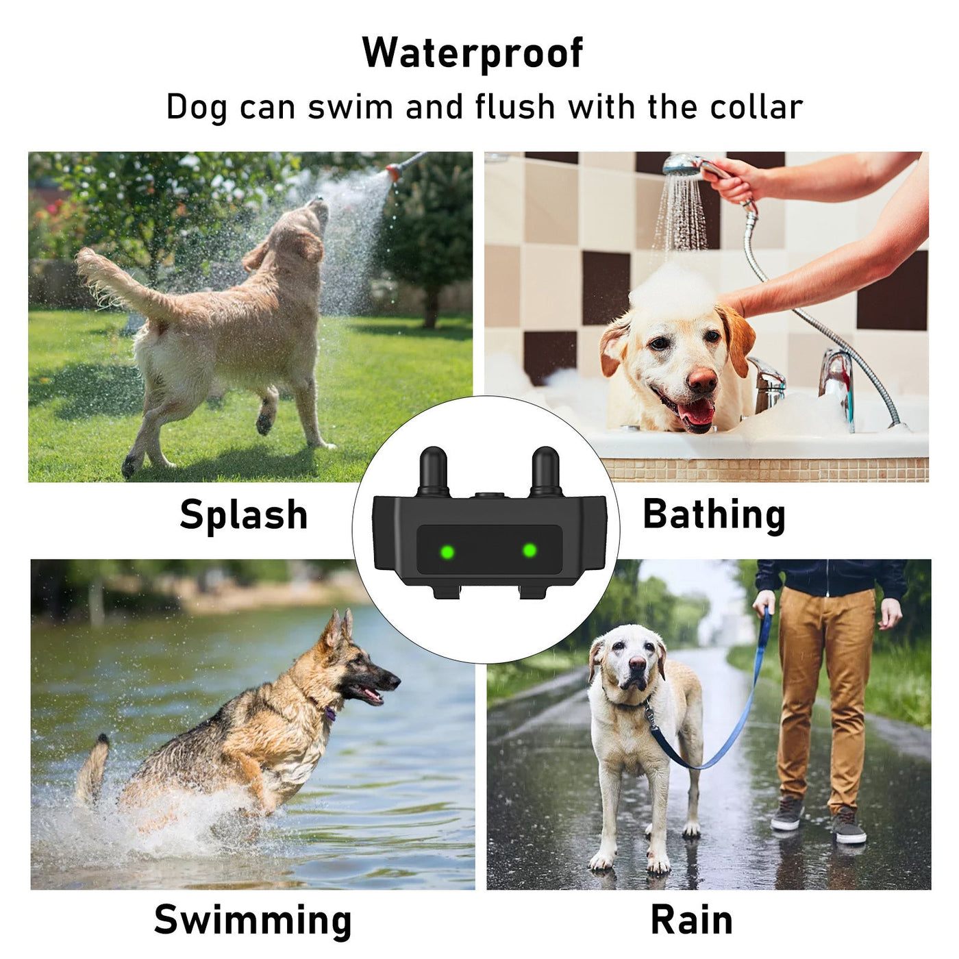 Pet Dogs And Cats Without Electric Shock Remote Control Stop Barker Training Collar